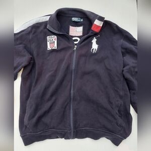 Amazing Ralph Lauren Polo Vintage Y2k Zippered Sweatshirt USA 10 MEN 3XLT